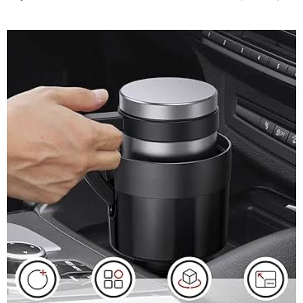 AUTO PFCC Car Cup Holder Black car Multi-Purpose Large Cup Holder 40oz